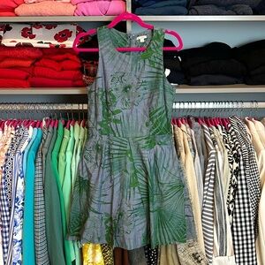 GAP Green and Gray Floral Dress